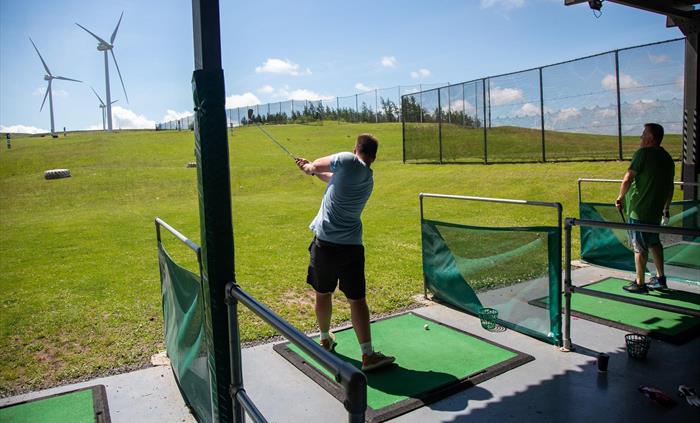 Our driving range is the perfect place to practice.